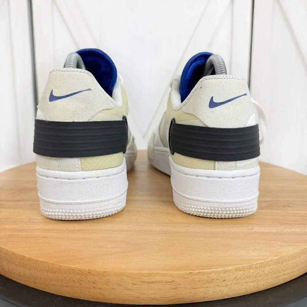 Nike Air‎ Force 1 GS Low Drop Type Sneakers Summit White 6Y Youth BQ4793-100
